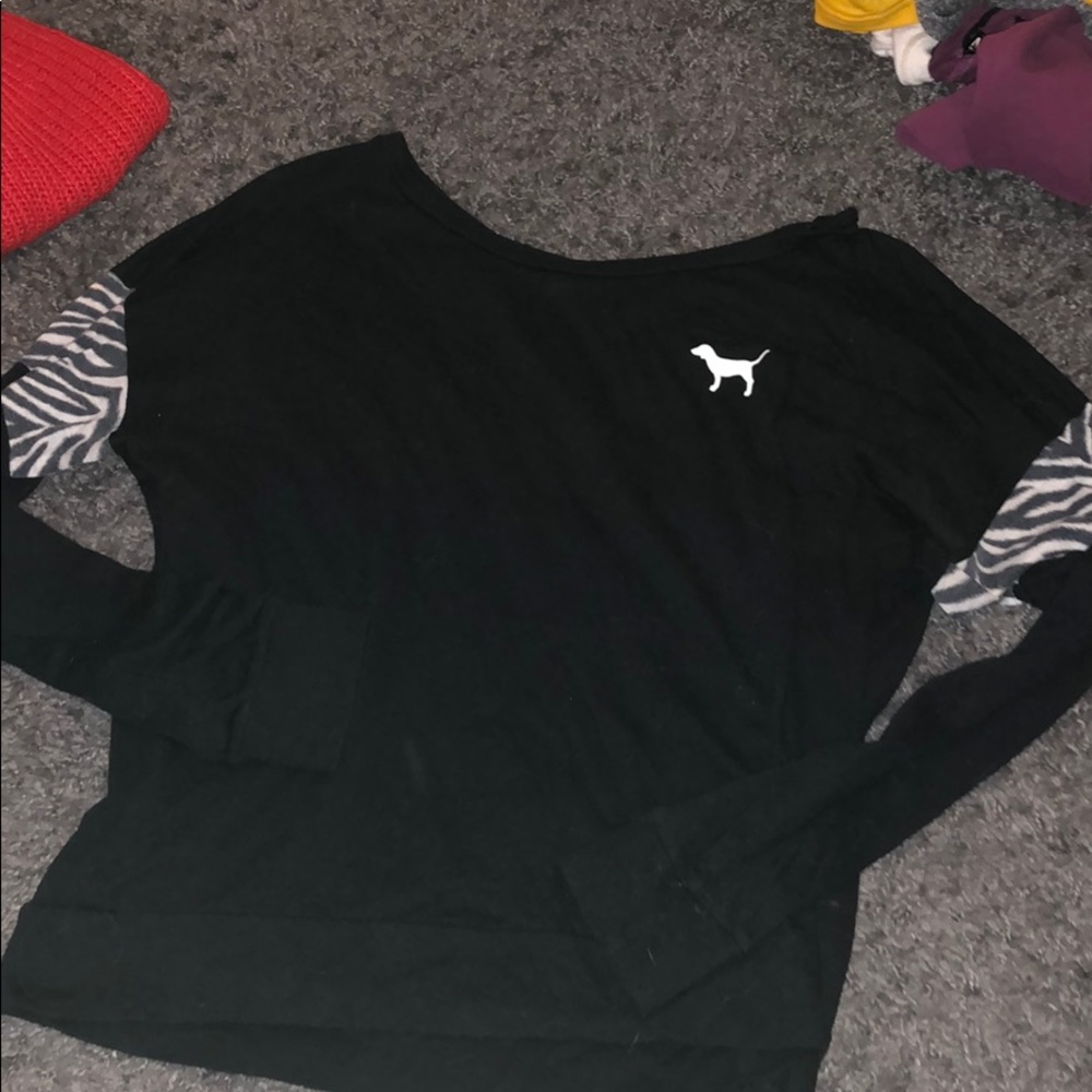 PINK black long sleeve t